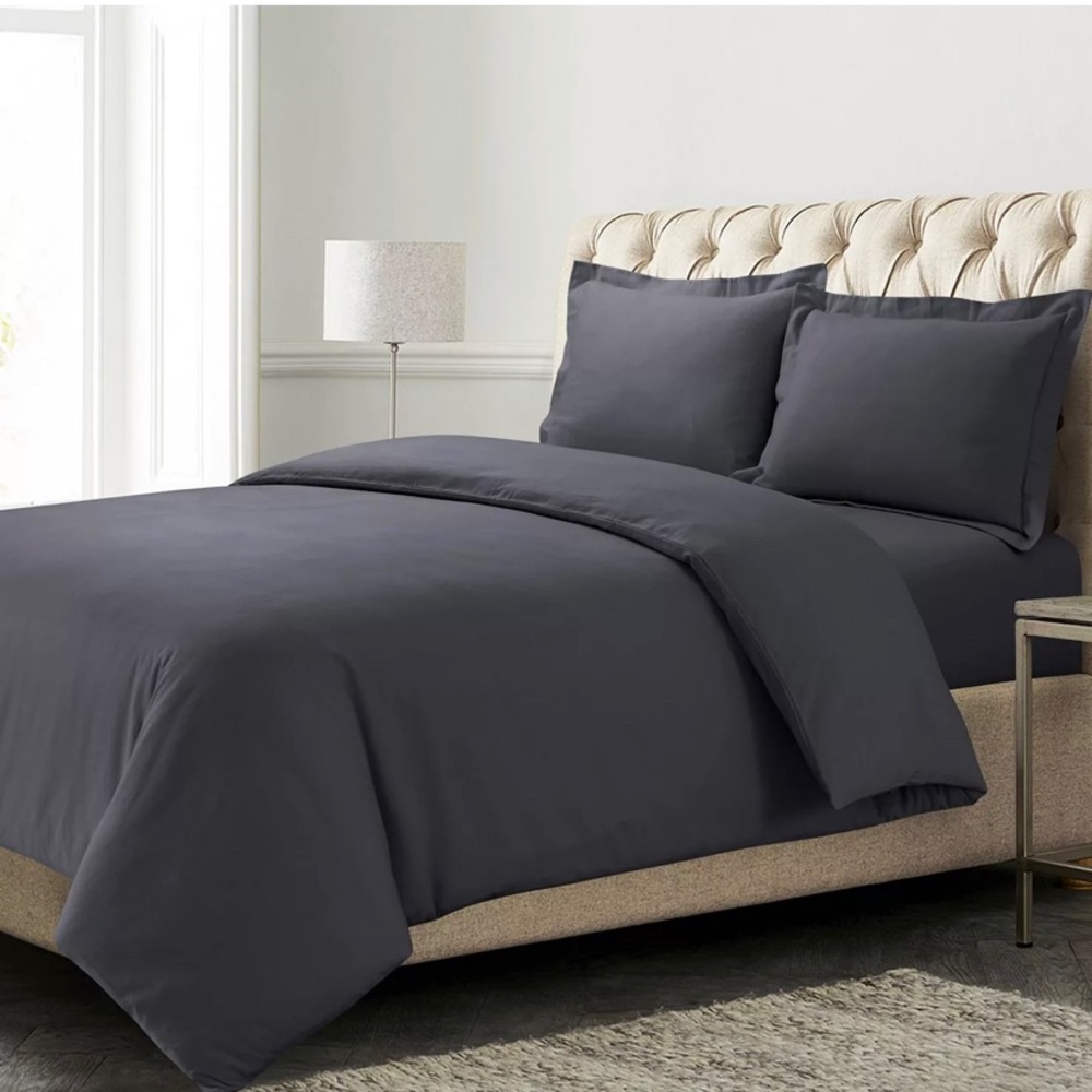 Azores Home 100% cotton flannel duvet set king cover and two shams